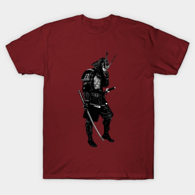 Samurai Silhouette #3 T-Shirt by GrizzlyVisionStudio